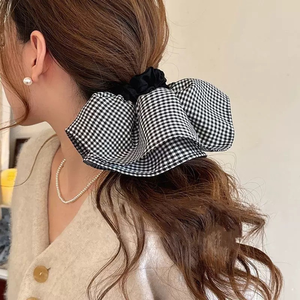 Extra Large Plaid Hair Ties El - Travel Accessories Aesthetic 评论和价格
