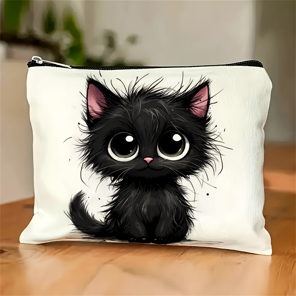 A Cute cat print cosmetic bag  - Travel Accessories Jewelry 评论和价格
