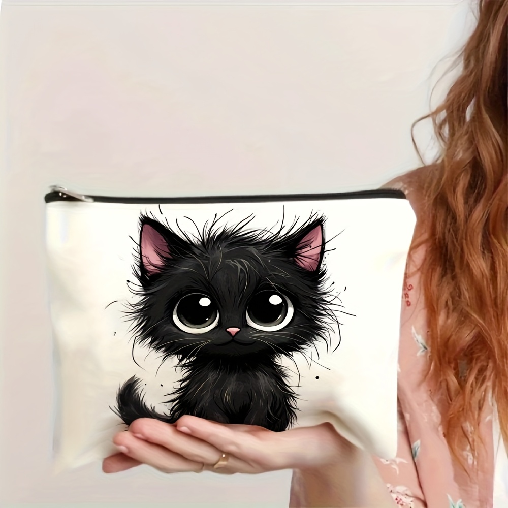 A Cute cat print cosmetic bag  - Travel Accessories Jewelry 评论和价格