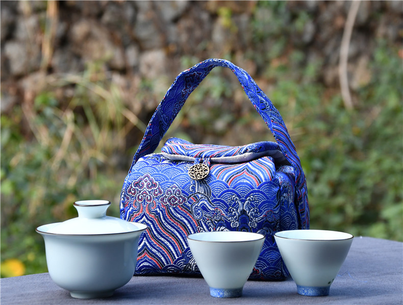 Vintage Teaware Storage Bag Ac - Travel Accessories Jewelry 评论和价格