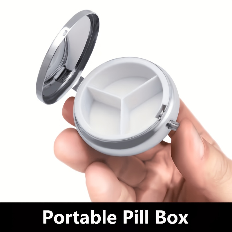 A flat, portable, round metal  - Travel Accessories As Gifts 评论和价格