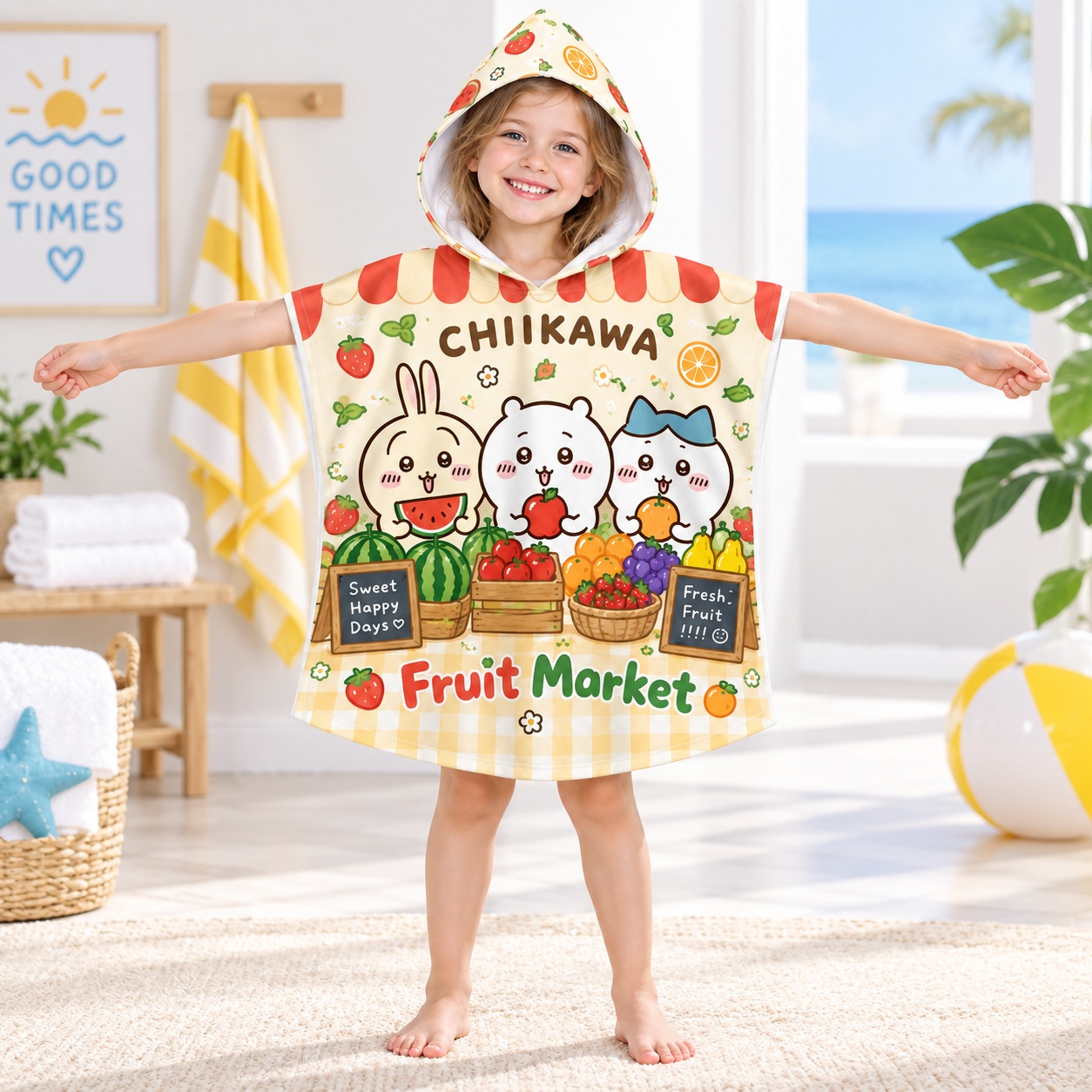 Cute Kids Hooded Towel Cartoon - Travel Accessories Baby 评论和价格