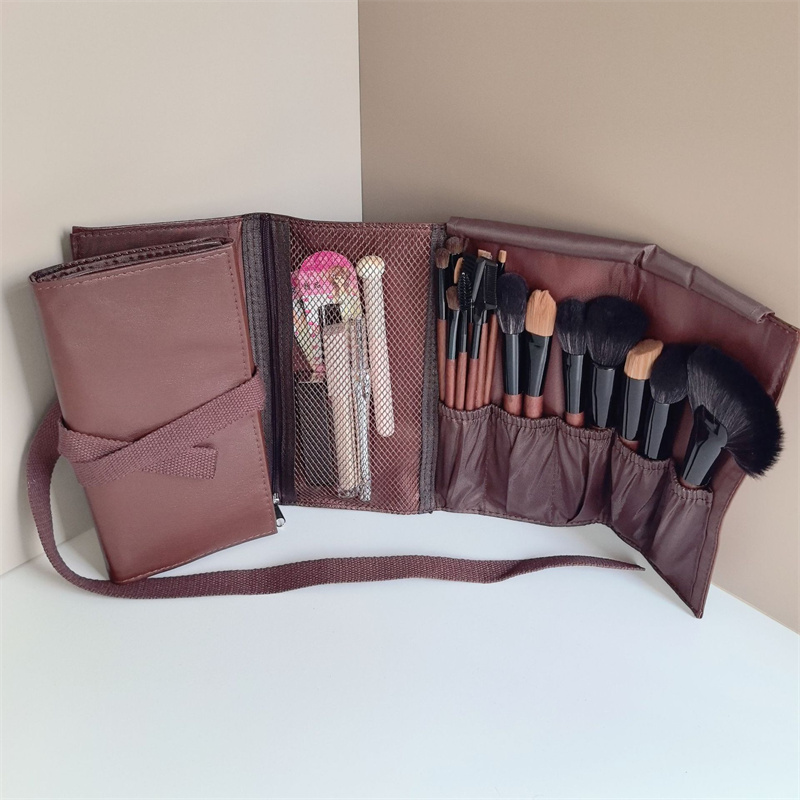 PU Leather Makeup Brush Roll B - Travel Accessories Organizer Bag 评论和价格