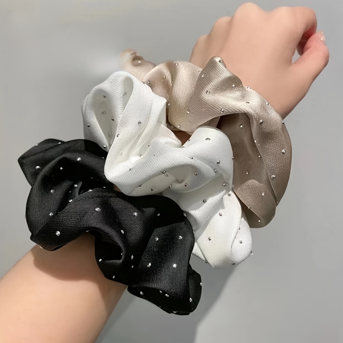 1/3PCS Satin Scrunchies With R - Travel Accessories Aesthetic 评论和价格