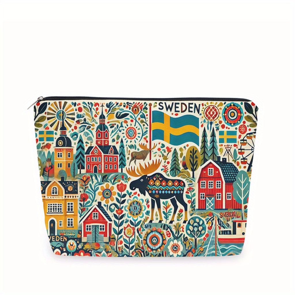 A Sweden themed makeup bag - w - Travel Accessories Jewelry 评论和价格