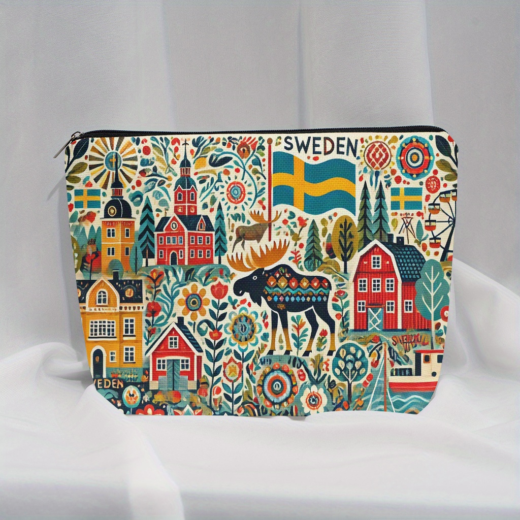 A Sweden themed makeup bag - w - Travel Accessories Jewelry 评论和价格