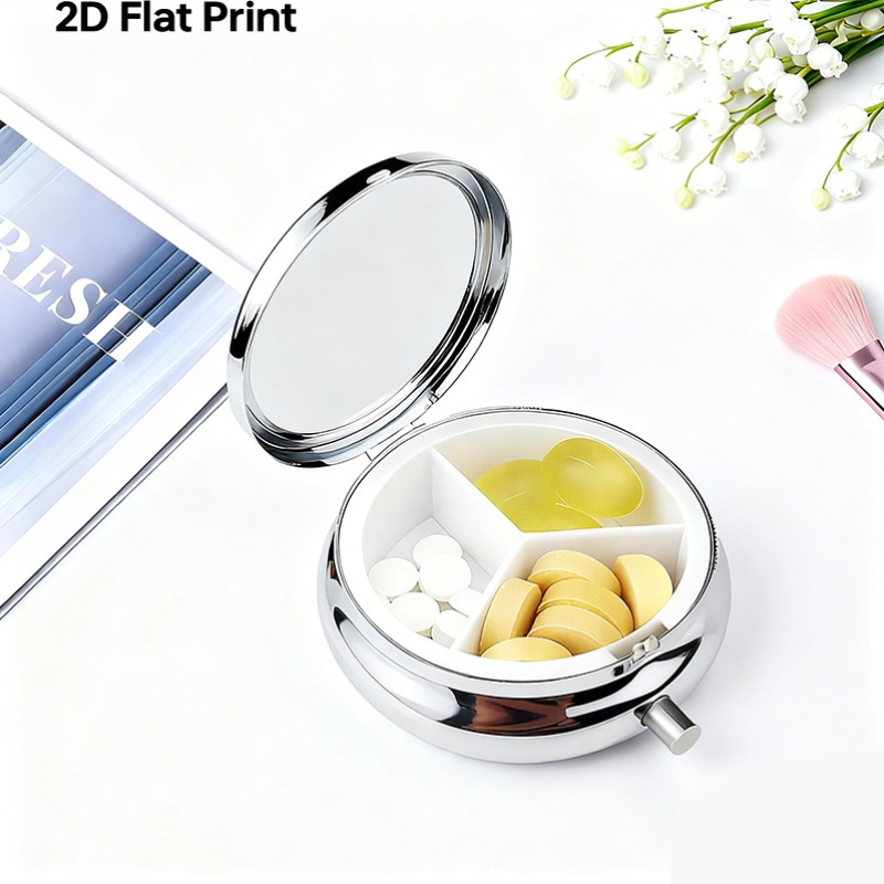 (Flat) 1pc portable round meta - Travel Accessories As Gifts 评论和价格